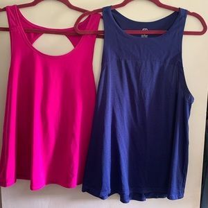 2 work-out tank tops — excellent condition! Size Large